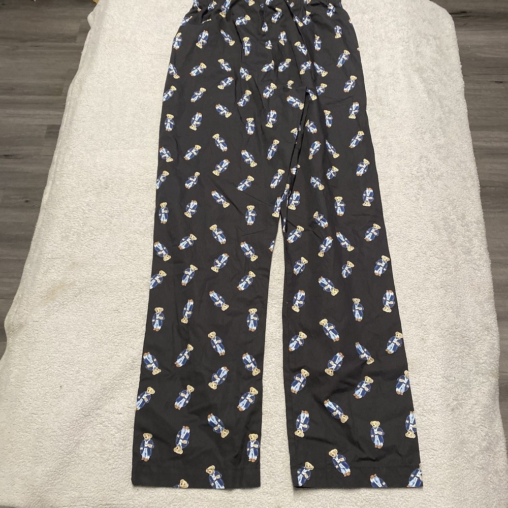 Polo Ralph Lauren Polo Bear Pajama Set Mens Small Shirt Pants Drawstring - Picture 9 of 13